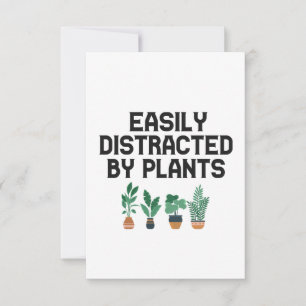 Gemakkelijk Afgeleid Door Planten Funny Tuinieren Bedankkaart