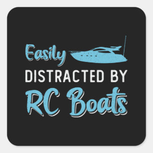 Gemakkelijk afgeleid door RC Boats Model Funny RC Vierkante Sticker