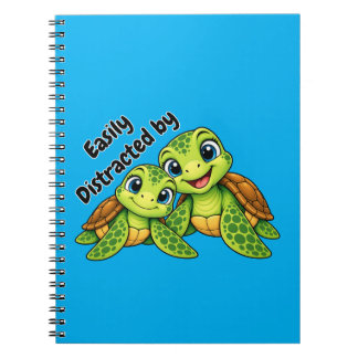 Gemakkelijk Afgeleid door Schildpadden Notitieboek