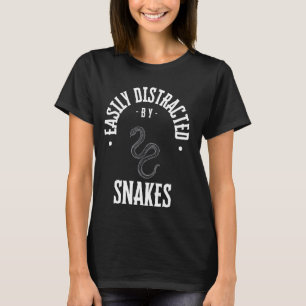 Gemakkelijk afgeleid door slangen, grappige slange t-shirt