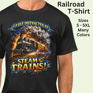 Gemakkelijk Afgeleid Door Stoomtreinen T-shirt