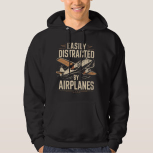 Gemakkelijk Afgeleid door Vliegtuigen Grappige Luc Hoodie