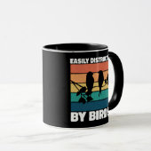 Gemakkelijk afgeleid door vogels Schattige vogelei Mok (Voorkant rechts)