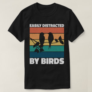 Gemakkelijk afgeleid door vogels Schattige vogelei T-shirt