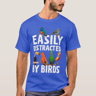 Gemakkelijk afgeleid door vogels Vogelliefhebber g T-shirt