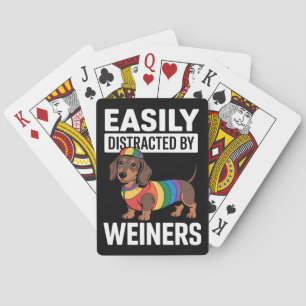 Gemakkelijk afgeleid door Weiners LGBTQ Rainbow Ga Pokerkaarten