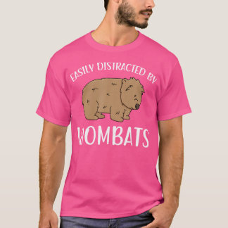 Gemakkelijk afgeleid door Wombats Funny Wombat Lov T-shirt