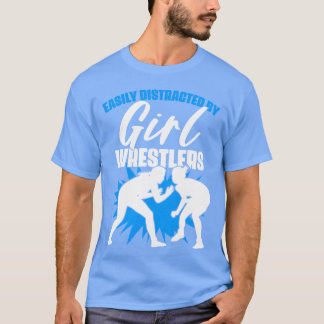 Gemakkelijk Afgeleid Grappig Worstelen Sport Humor T-shirt