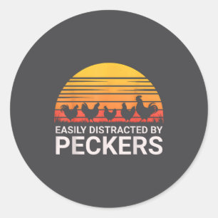 Gemakkelijk Afleidbare Pikkers Boer Minnaar Ronde Sticker