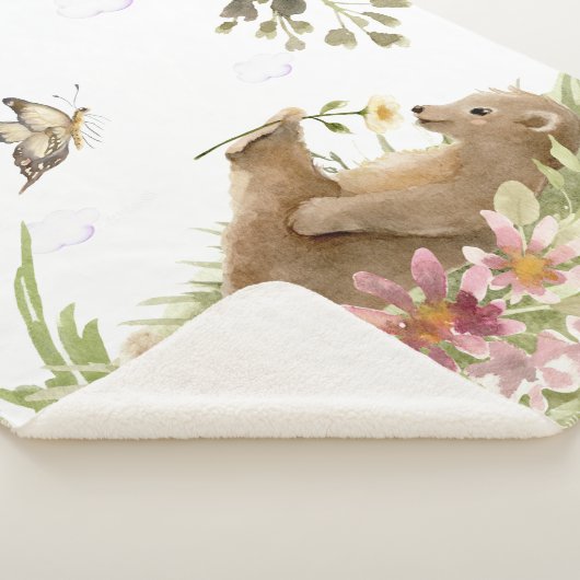 *~* Gemakkelijk Beer dat Zwakende Vloer in Bossen  Sherpa Deken (3/4)