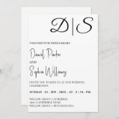 gemakkelijk bewerkbare moderne minimalistische bew kaart (Voorkant / Achterkant)