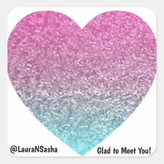 Gemakkelijk Contact Stickers met Glitter Hearts