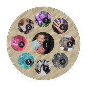 Gemakkelijk Creëer Uw Eigen met 9 foto's hebben ge Snijplank (Voorkant)