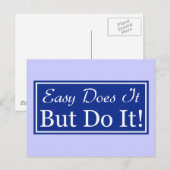 Gemakkelijk doet het, maar DOEN het! Briefkaart (Voorkant / Achterkant)