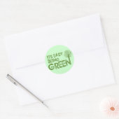 Gemakkelijk groen ronde sticker (Envelop)