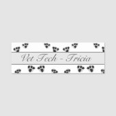 Gemakkelijk leesbare pootafdruk naamplaatje (Voorkant)