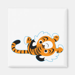 Gemakkelijk lopende Cartoon Tiger Magnet Magneet