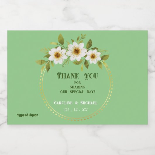 Gemakkelijk Mini Bruiloft Partij Likeurfles Etiket (Enkel label)