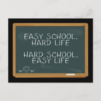 Gemakkelijk School, Hard Life - Hard School, Easy  Briefkaart