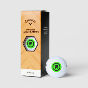 Gemakkelijk te vinden Heldergroene letter Initiaal Golfballen