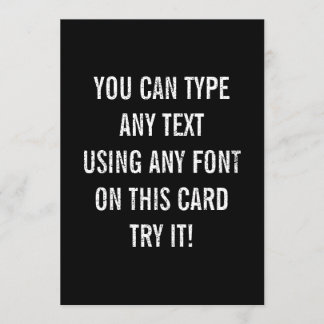 Gemakkelijk Verplette Zwarte Aangepaste Uitnodigin Kaart