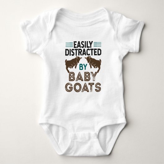 Gemakkelijk verstoord door Baby geiten Romper (Voorkant)
