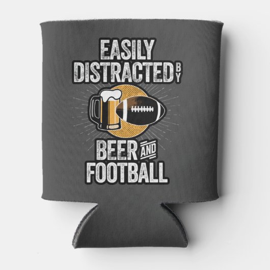 Gemakkelijk verstoord door bier en Football Blikjeskoeler (Voorkant)