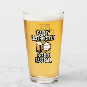 Gemakkelijk verstoord door bier en honkbal glas