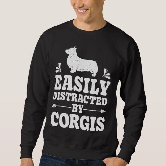 Gemakkelijk verstoord door Corgis Funny Corgi Dog Trui (Voorkant)