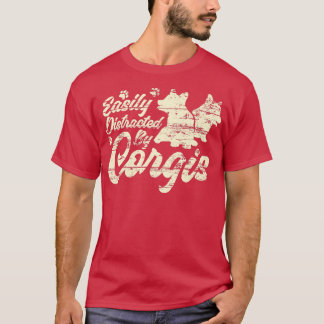 Gemakkelijk verstoord door Corgis, Funny Dog Eigen T-shirt