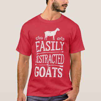 Gemakkelijk verstoord door de Koe van geiten boer  T-shirt