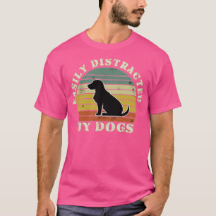 Gemakkelijk verstoord door Dogs Funny Retro  GIF T-shirt