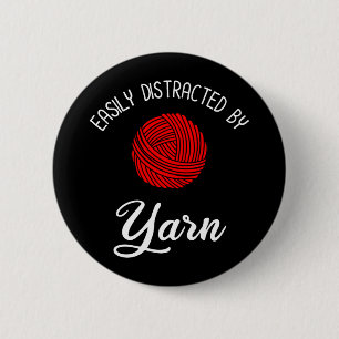 Gemakkelijk verstoord door garen ronde button 5,7 cm