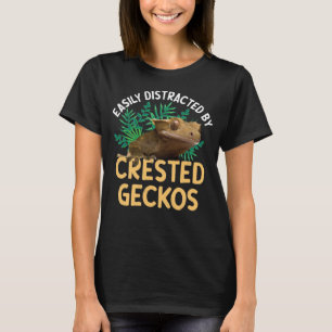 Gemakkelijk verstoord door gekroonde Geckos T-shirt