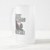 Gemakkelijk verstoord door katten en bier matglas bierpul (Voorkant links)