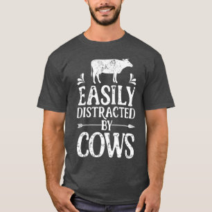 Gemakkelijk verstoord door koeien Funny Cow Farmer T-shirt