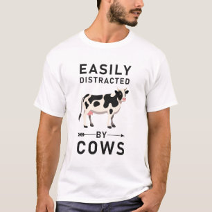 Gemakkelijk verstoord door Koeien - grappig T-shirt