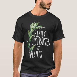 Gemakkelijk verstoord door Planten Retro Funny Gar T-shirt