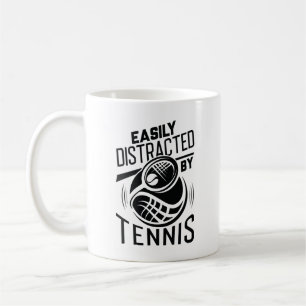 Gemakkelijk verstoord door tenis koffiemok