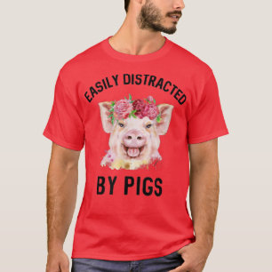 Gemakkelijk verstoord door Varkens Piglet Floral W T-shirt