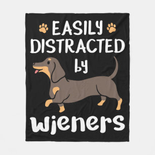 Gemakkelijk verstoord door Wieners Funny Dachshund Fleece Deken