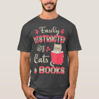 Gemakkelijk Vervormd door Katten en Boeken Kat & L T-shirt