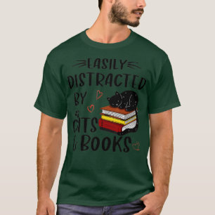 Gemakkelijk Vervormd door Katten en BoekenKat Boek T-shirt