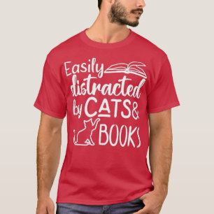 Gemakkelijk Vervormd door Katten en BoekenKat Boek T-shirt