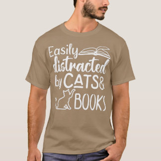 Gemakkelijk Vervormd door Katten en BoekenKat Boek T-shirt