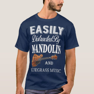 Gemakkelijk vervormde Mandolin Oranje blauwvintoni T-shirt