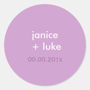 Gemakkelijke Sjabloon stickers/paarse/lila/lavende Ronde Sticker