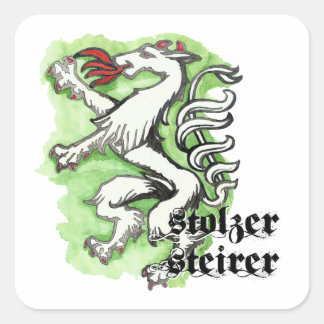 Gemalt Steiermark Österreich Stolzer Steira Vierkante Sticker