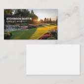 gemanicuurd gazon | bloembed | landschapsarchitect visitekaartje (Voorkant / Achterkant)