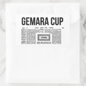 Gemara Cup - Gemorah Kopf. Talmoed Rechthoekige Sticker (Tas)